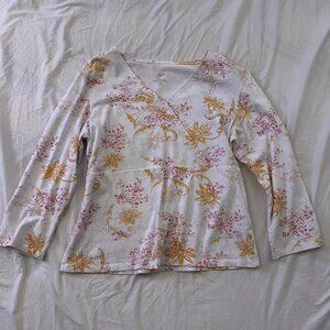 coquette babydoll 3/4 sleeve length top